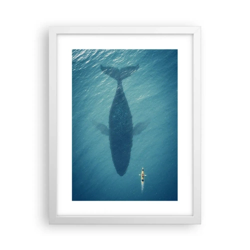 Affisch i vit ram - Möte på havet - 30x40 cm