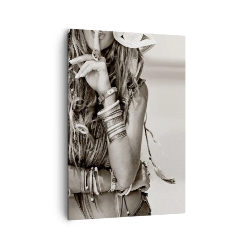 Canvastavla - Bild på duk - Som flickorna brukar - 70x100 cm