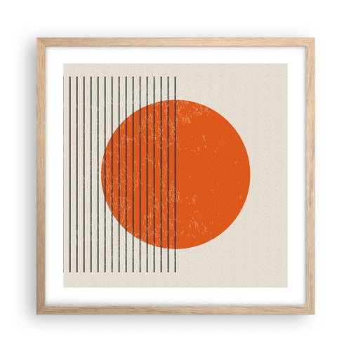 Affisch i ram av ljusek - Alltid solen - 50x50 cm