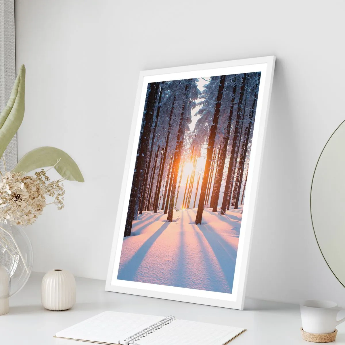 Affisch i vit ram - Tydligt svart på vitt - 50x70 cm