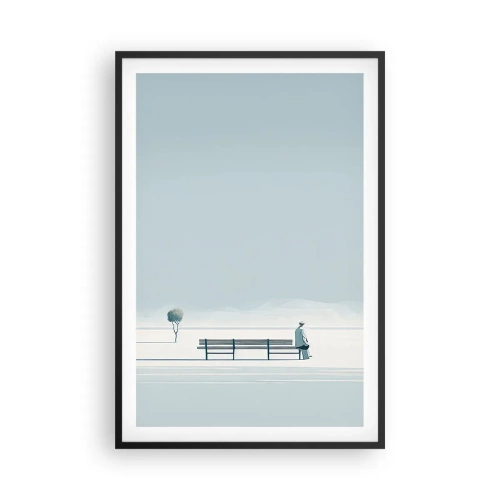 Affisch i svart ram - Ja, jag väntar. - 61x91 cm