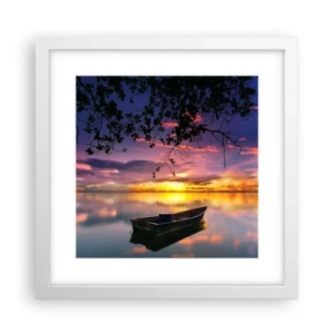 Affisch i vit ram - "Du verkar hänga i mitten av himmelvalvet…" - 30x30 cm