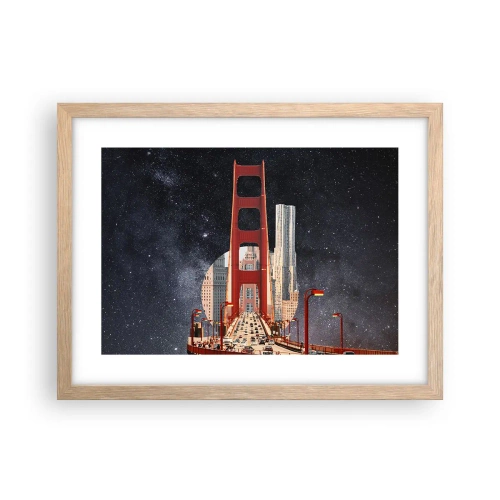 Affisch i ram av ljusek - Alltid i centrum - 40x30 cm