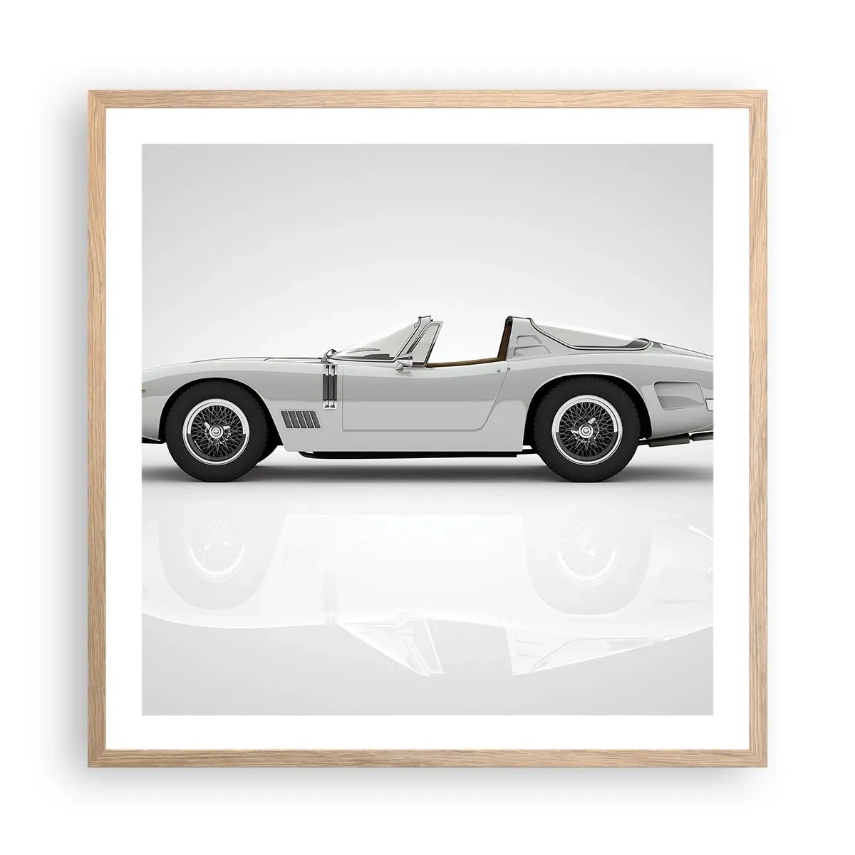 Affisch i ram av ljusek - Ett löfte om lek - 60x60 cm