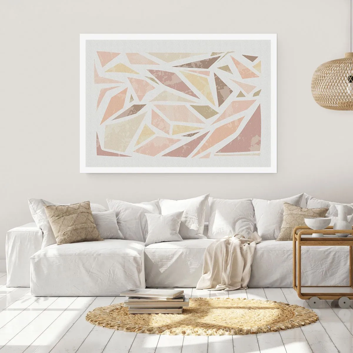 Affisch - Komposition av färgat glas - 100x70 cm