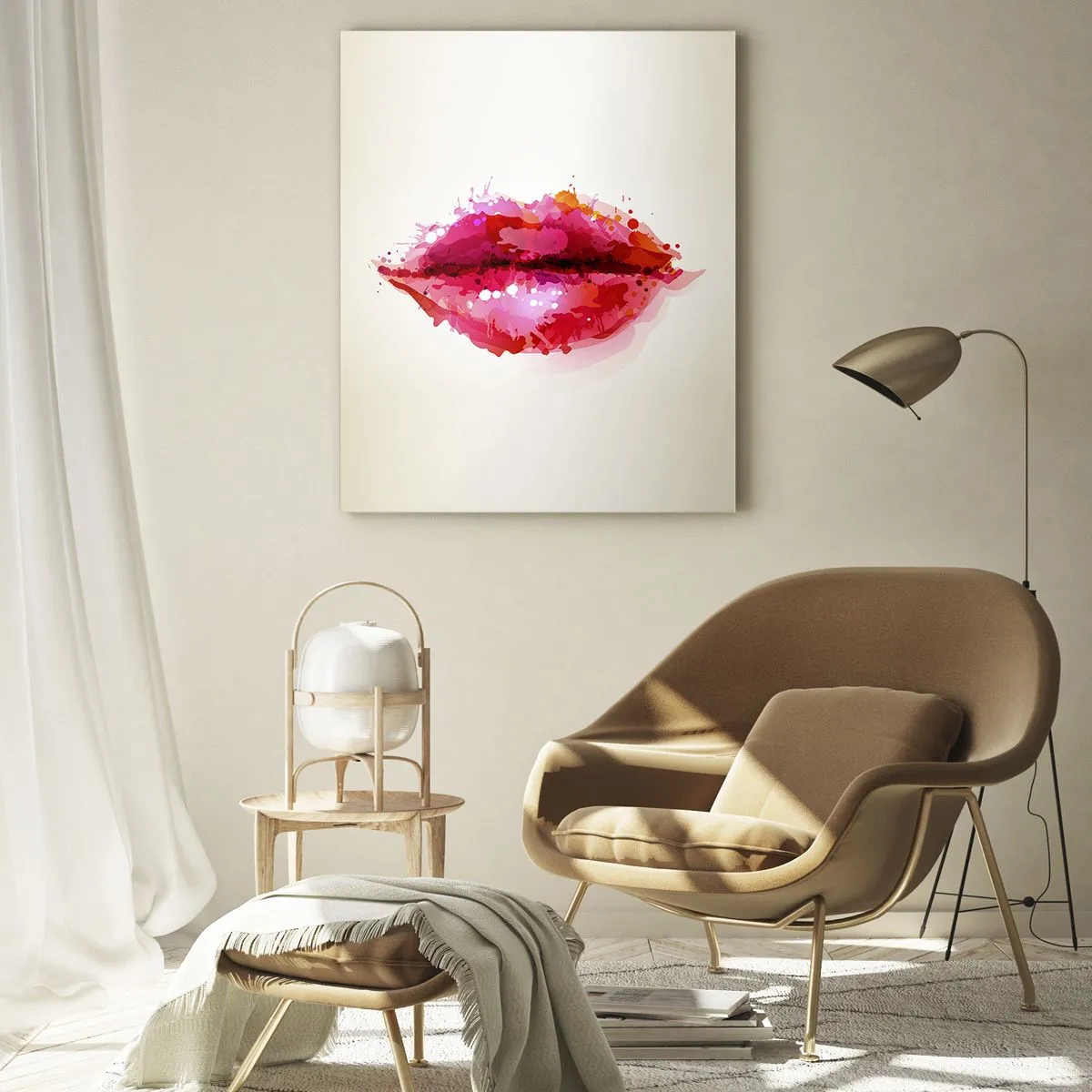 Glastavla - Bild på glas - Rödare nyans än rött - 50x70 cm