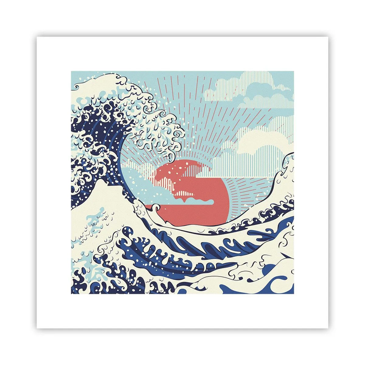 Affisch - Ur japanska inspirationer - 30x30 cm