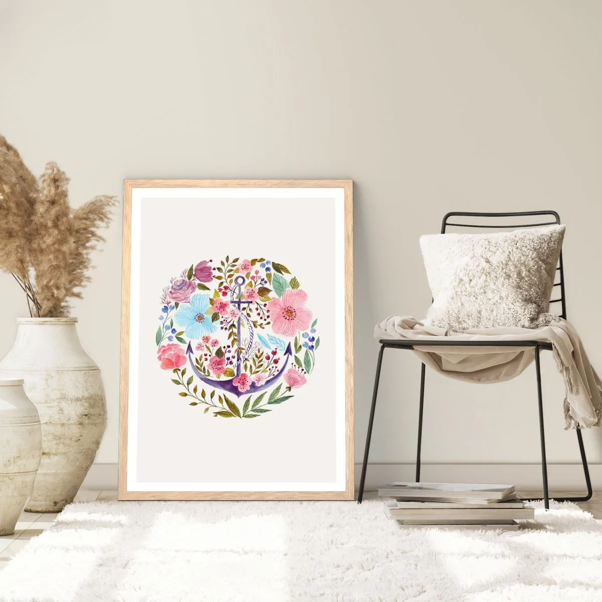 Affisch i ram av ljusek - En seglares goda sömn - 50x70 cm