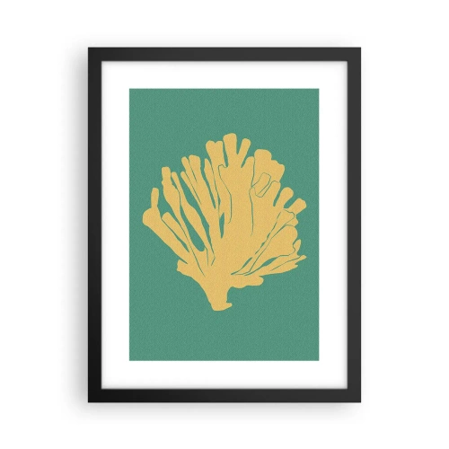 Affisch i svart ram - En buske av undervattensskog - 30x40 cm