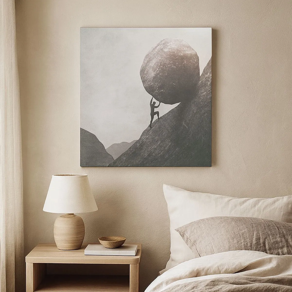 Canvastavla - Bild på duk - Jag tror i strid mot hoppet - 30x30 cm