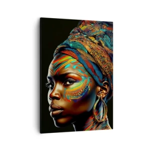 Canvastavla - Bild på duk - Afrikansk drottning - 50x70 cm