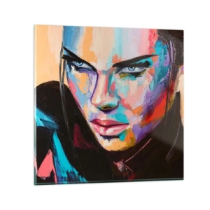 Glastavla - Bild på glas - Vilt hjärta - 50x50 cm