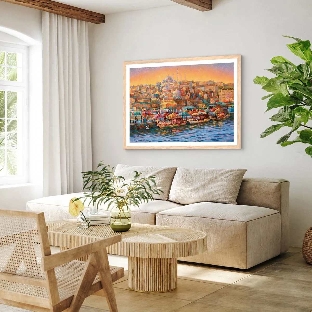 Affisch i ram av ljusek - Istanbul-berättelse - 91x61 cm