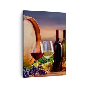 Canvastavla - Bild på duk - Här smakar livet - 50x70 cm