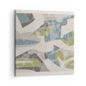 Canvastavla - Bild på duk - Komposition bakom glas - 50x50 cm