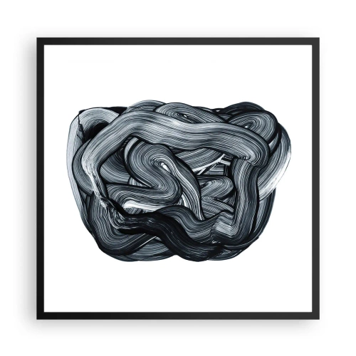 Affisch i svart ram - Det är inte så enkelt - 60x60 cm