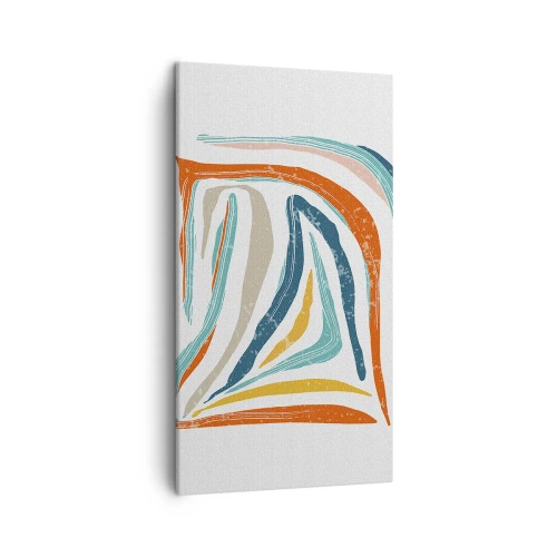 Canvastavla - Bild på duk - Vänligt leende abstraktion - 45x80 cm