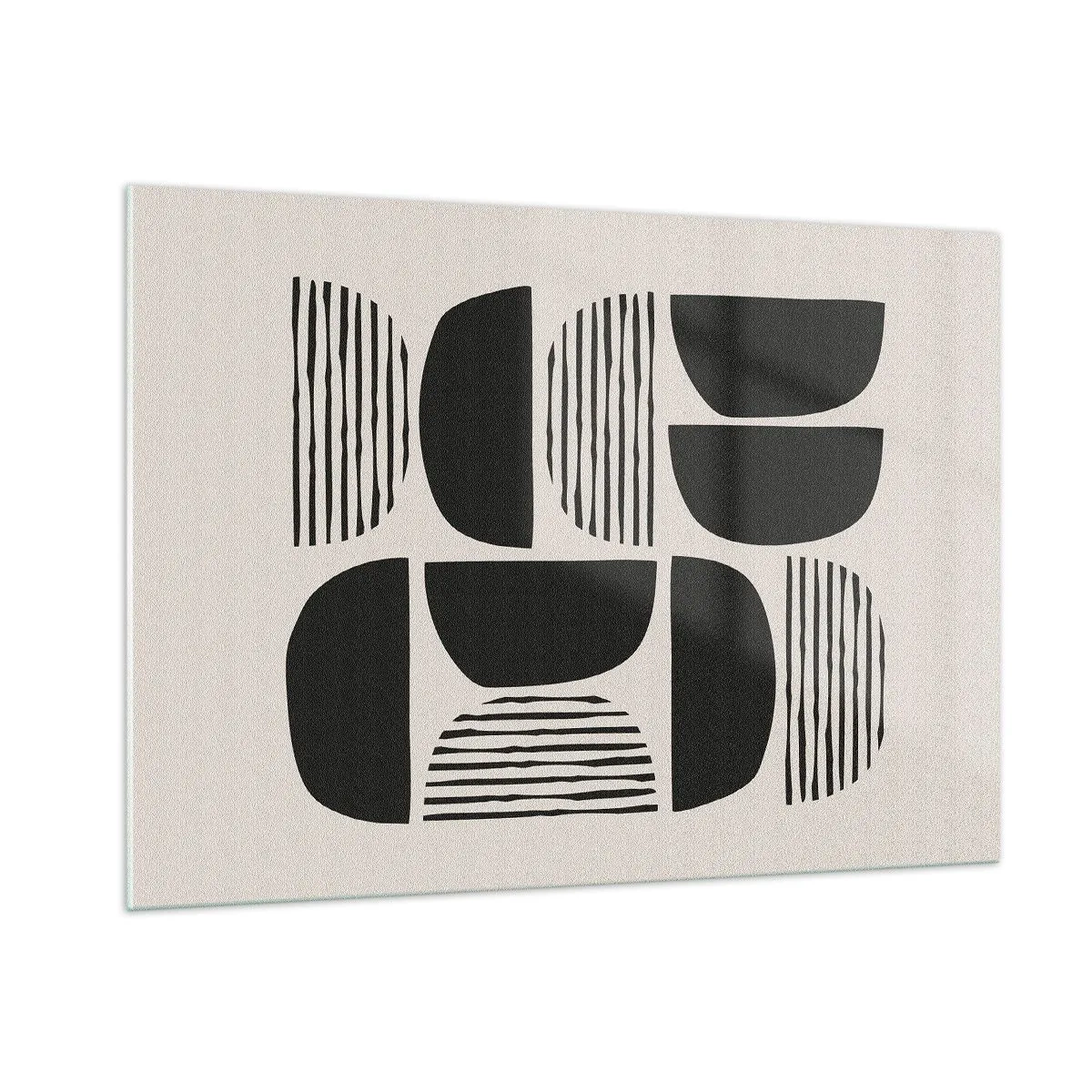 Glastavla - Bild på glas - Arrangemang med halvor - 100x70 cm