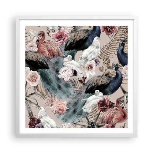 Affisch i vit ram - I palatsträdgården - 60x60 cm