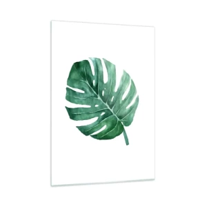 Glastavla - Bild på glas - Grönt koncept - 50x70 cm