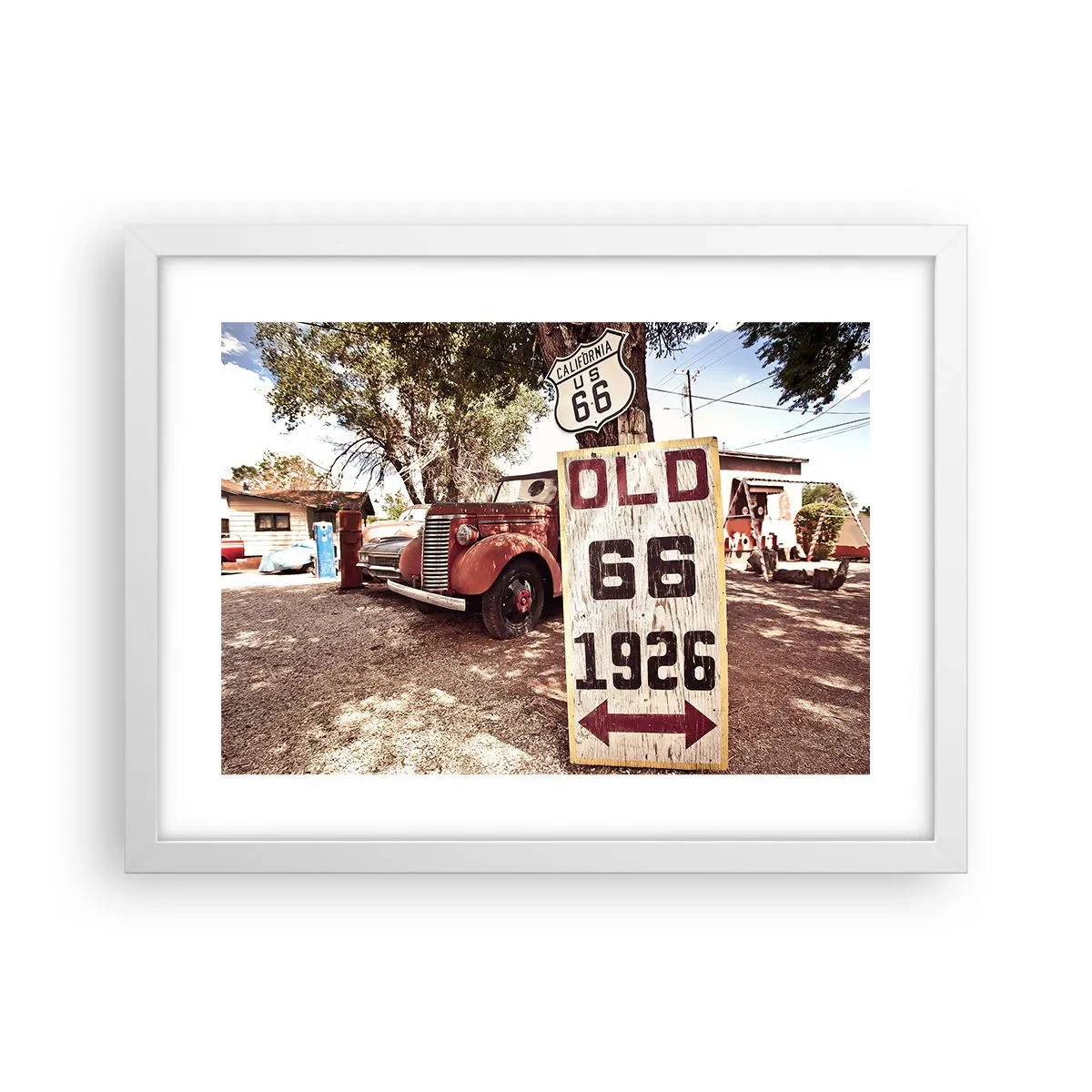 Affisch i vit ram - Amerikanska provinsens legend - 40x30 cm