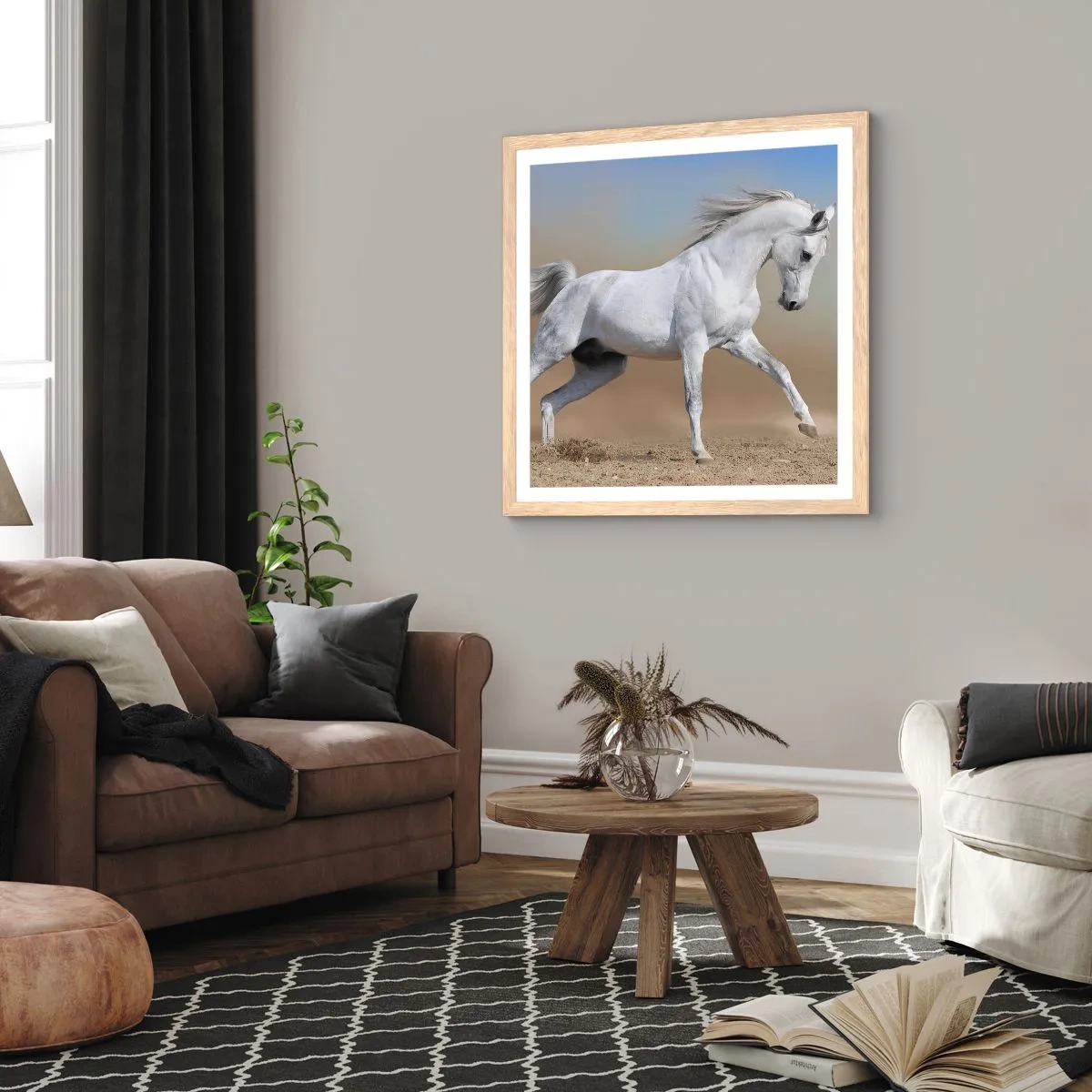 Affisch i ram av ljusek - Den vackraste arabiska sagan - 60x60 cm