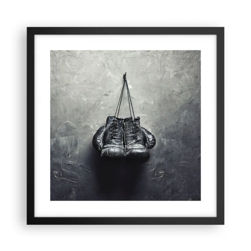 Affisch i svart ram - Stridens tid och fredens tid - 40x40 cm