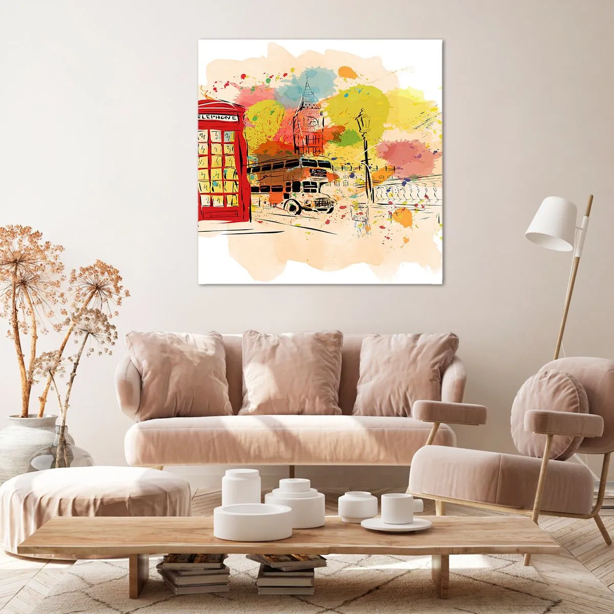 Canvastavla - Bild på duk - Mångfaldens stad - 60x60 cm