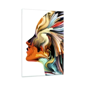 Glastavla - Bild på glas - Fantasin exploderar - 80x120 cm