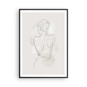 Affisch i svart ram - Som ett känsligt instrument - 70x100 cm