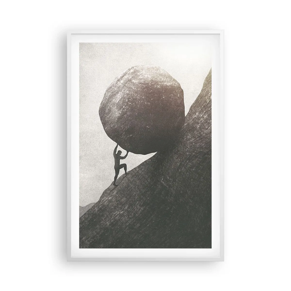 Affisch i vit ram - Jag tror i strid mot hoppet - 61x91 cm