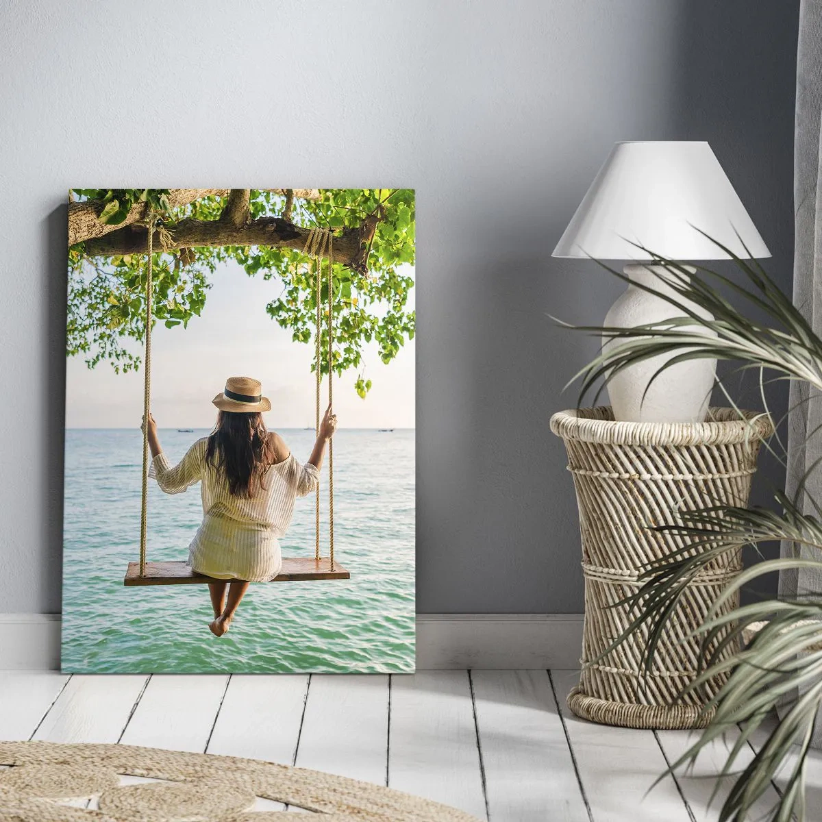 Canvastavla - Bild på duk - Livet är vackert - 50x70 cm