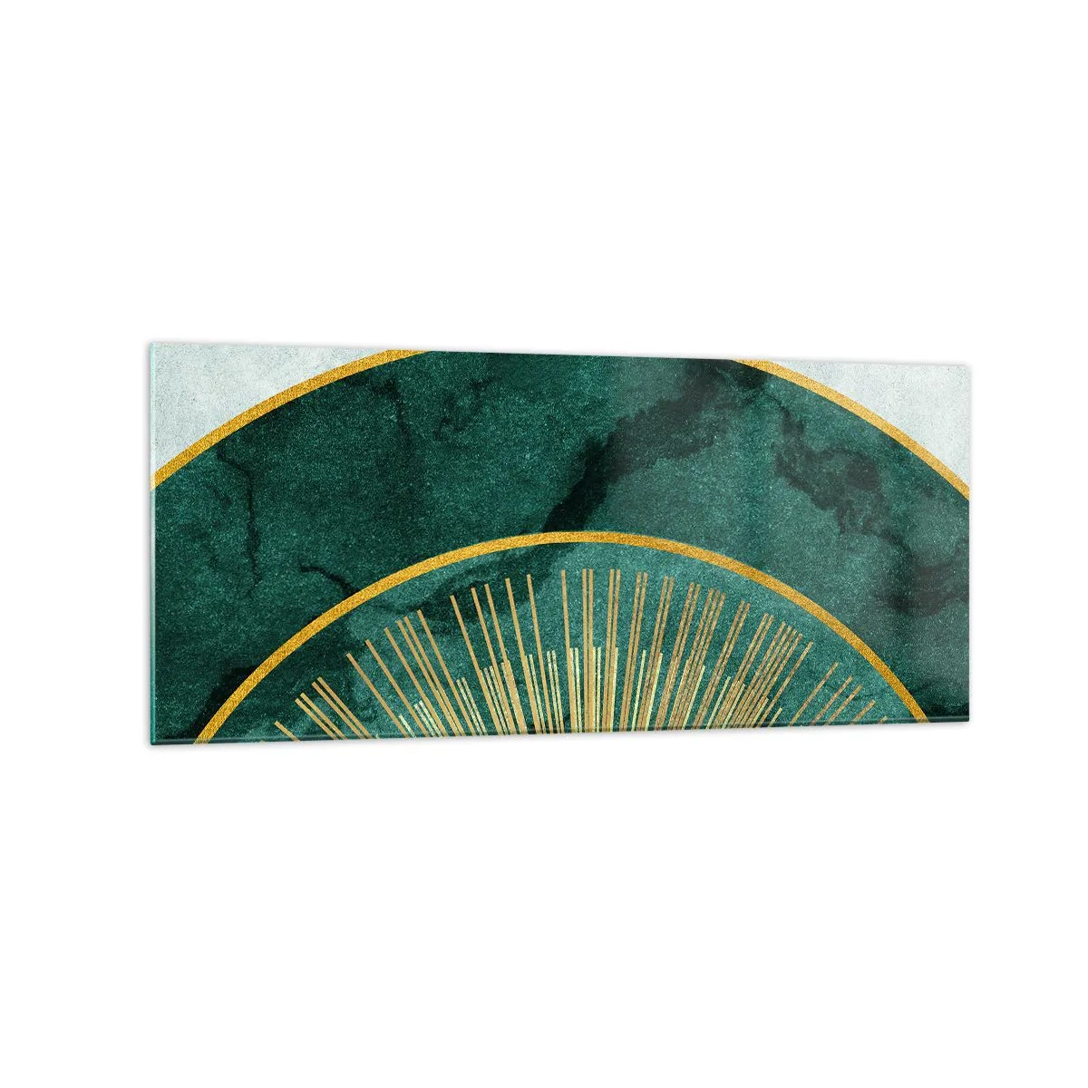 Glastavla - Bild på glas - Ett annorlunda solsystem - 120x50 cm