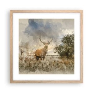 Affisch i ram av ljusek - Värdighet - styrka - dignitet - 40x40 cm