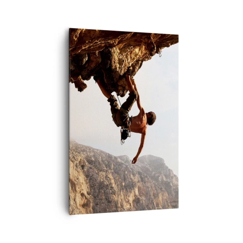 Canvastavla - Bild på duk - Världen i näven - 80x120 cm