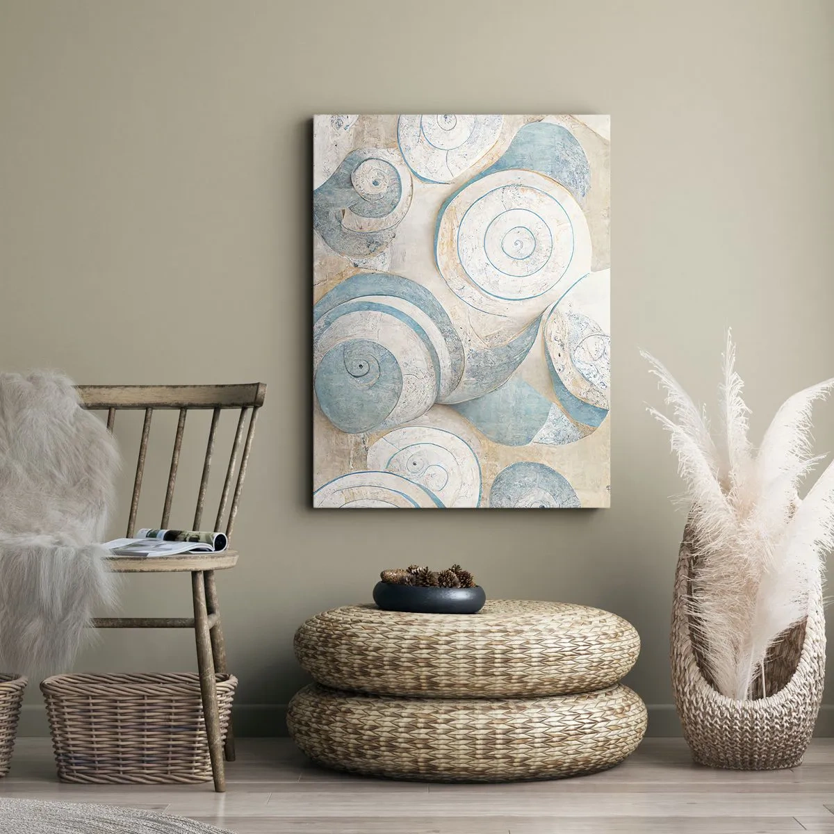 Canvastavla - Bild på duk - Vad döljer musslan? - 50x70 cm