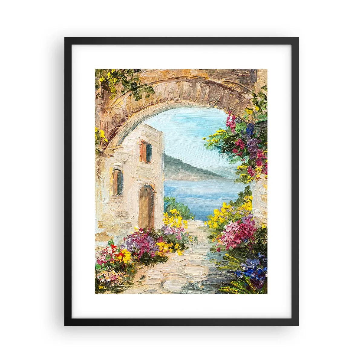 Affisch i svart ram - Kustprovinsens charm - 40x50 cm