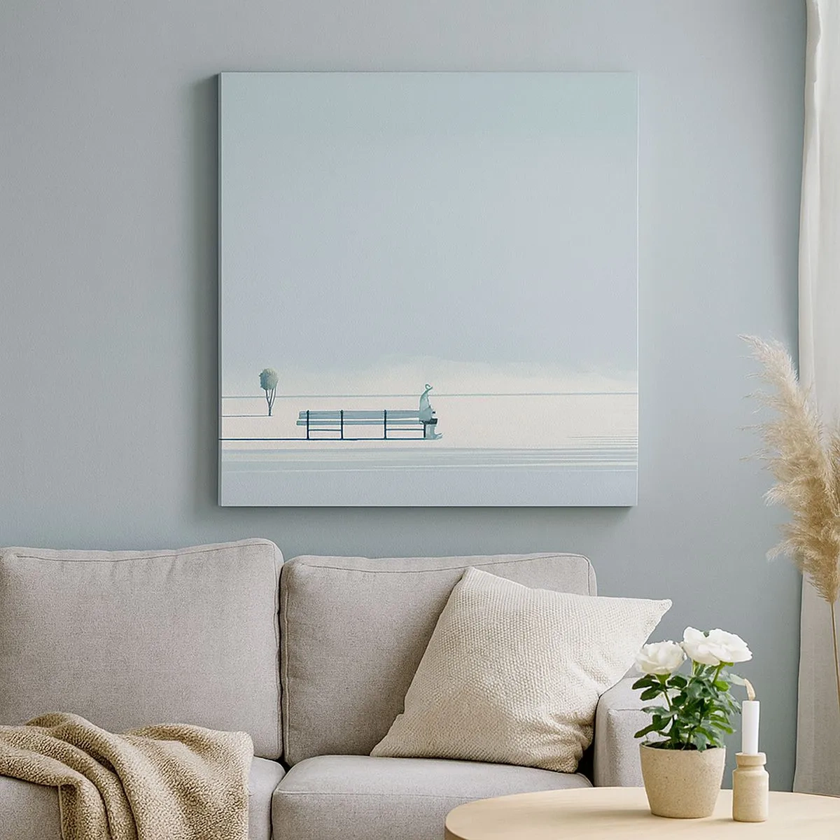 Canvastavla - Bild på duk - Ja, jag väntar. - 30x30 cm