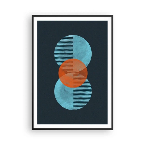 Affisch i svart ram - Symmetrisk komposition - 70x100 cm