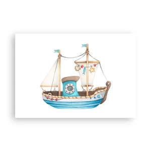 Affisch - Ohoj, äventyret! - 100x70 cm