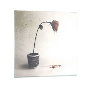 Glastavla - Bild på glas - Rosa dolorosa - 60x60 cm