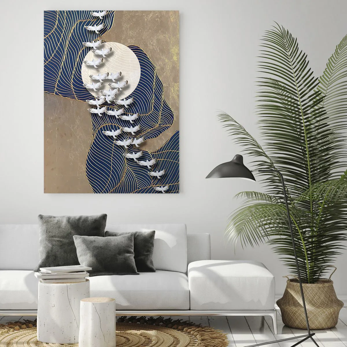 Glastavla - Bild på glas - Frihet, vandring, gemenskap - 50x70 cm