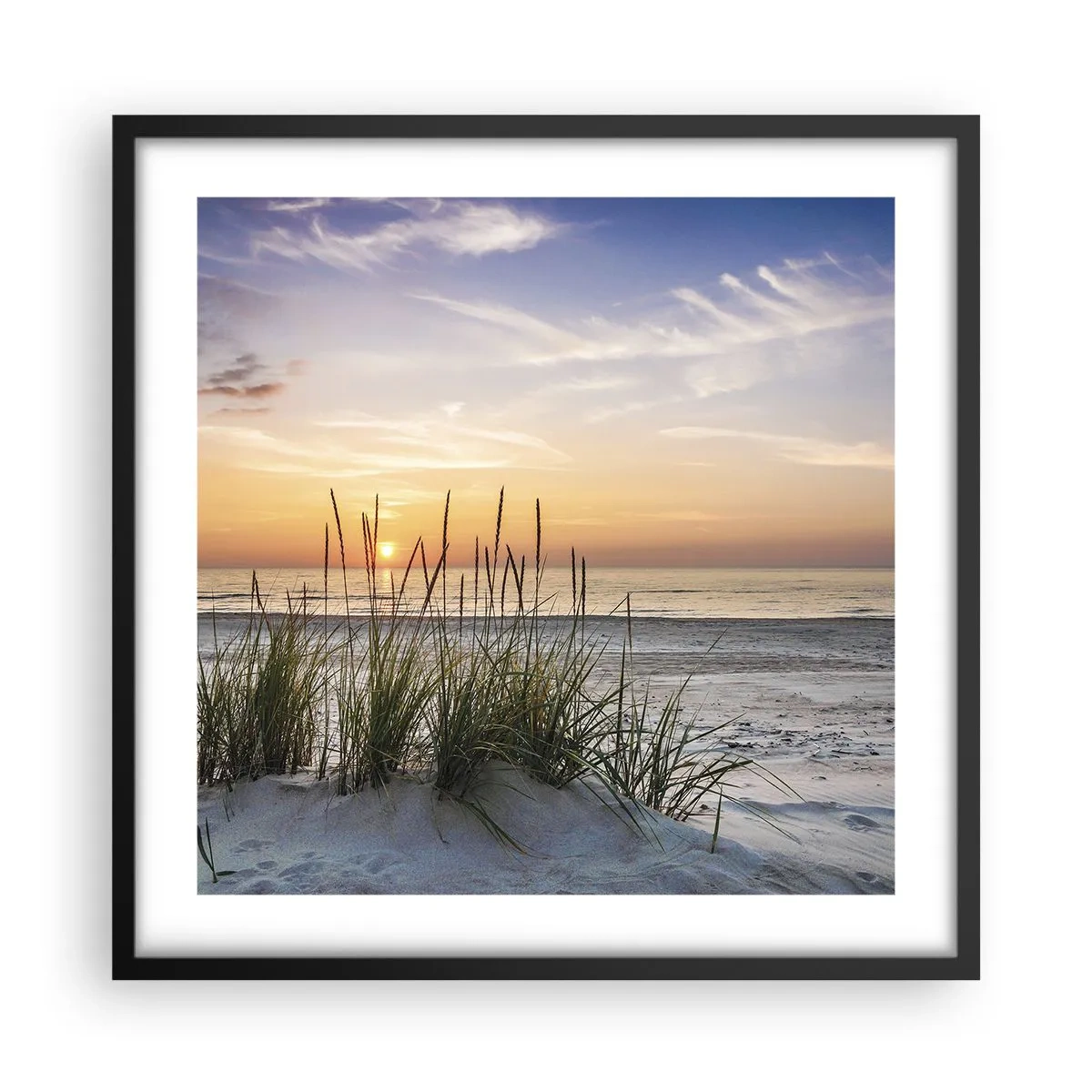 Affisch i svart ram - Titta, tänk, känn - 50x50 cm