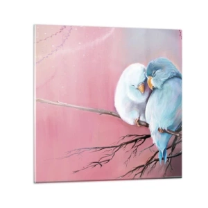 Glastavla - Bild på glas - Lägga till något?… - 70x70 cm