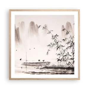 Affisch i ram av ljusek - Risfältens tystnad - 60x60 cm