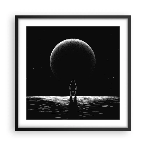 Affisch i svart ram - Ansikte mot ansikte - 50x50 cm