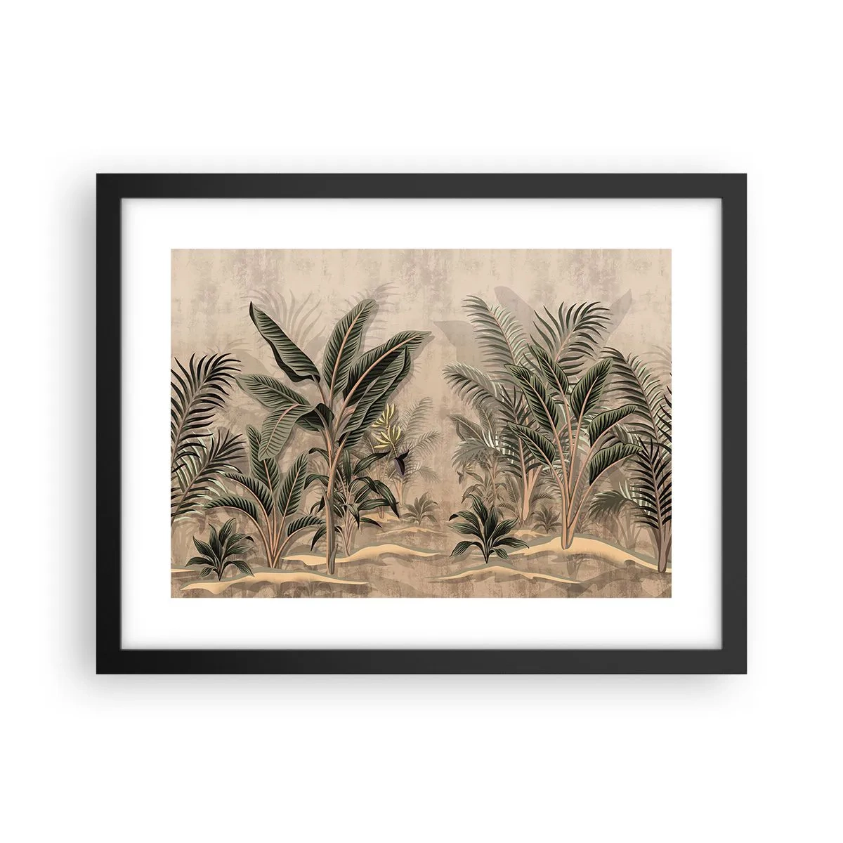 Affisch i svart ram - Bild i kolonial stil - 40x30 cm