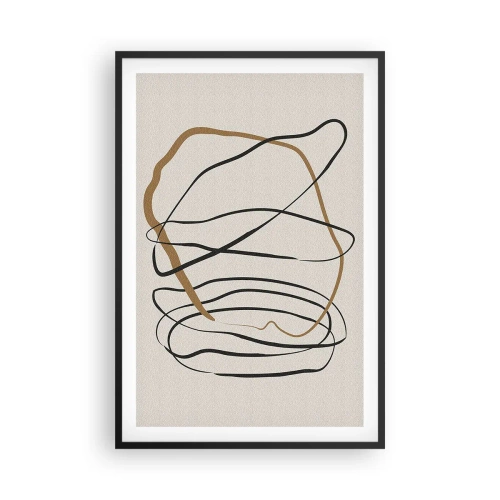 Affisch i svart ram - Komposition: besittande dans - 61x91 cm