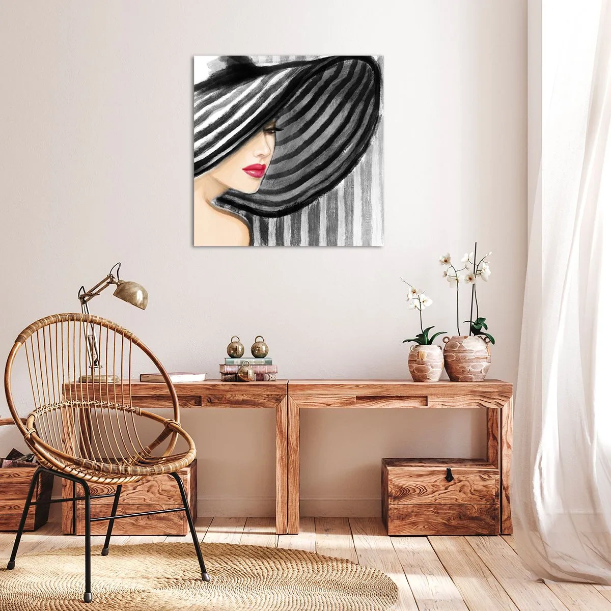 Canvastavla - Bild på duk - Var hittar jag dig? - 30x30 cm