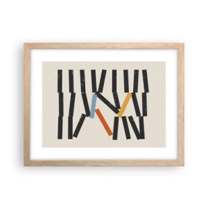 Affisch i ram av ljusek - Domino - komposition - 40x30 cm